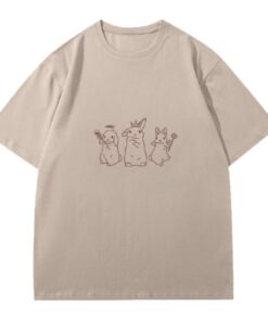 Rabbit Print Khaki T-Shirt