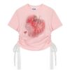 Strawberry Graphic T-Shirt with Drawstring