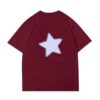 Cute Cartoon Star Burgundy T-Shirt